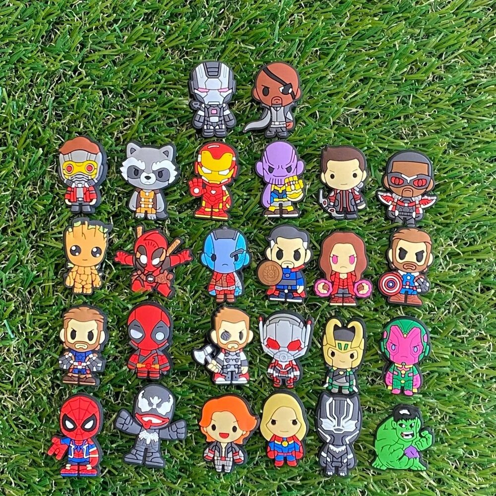 Set of 26 Super Hero Shoe Charms